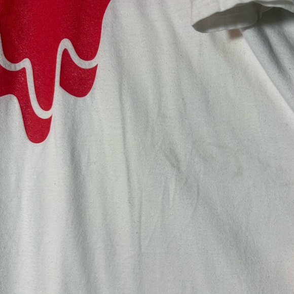 NIKE X EMOTIONALLY UNAVAILABLE White T-Shirt with Red Graphic - Picture 8 of 10